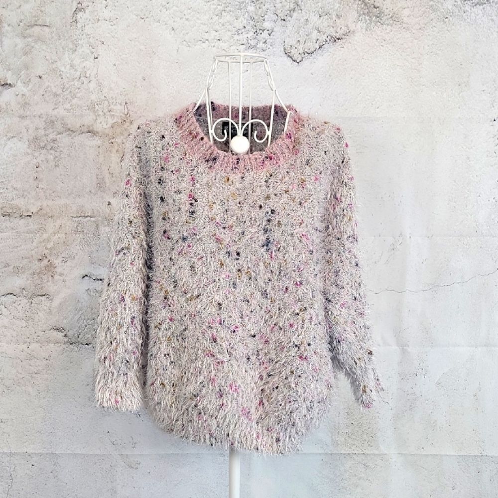 Oliver. O eyelash yarn multicolored sweater Women's Size M